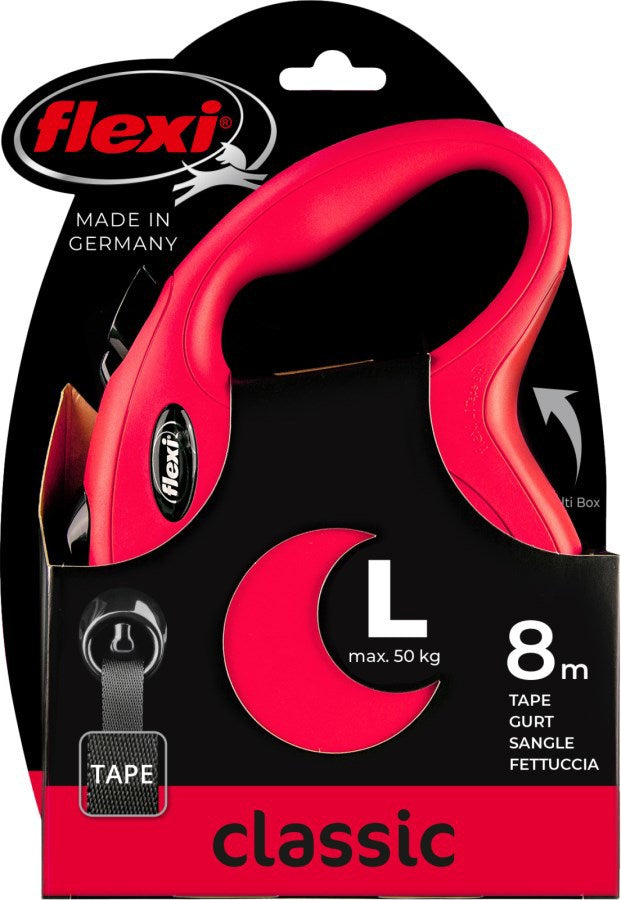 Flexi producten rollijn new classic band rood l 8 meter tot 50kg