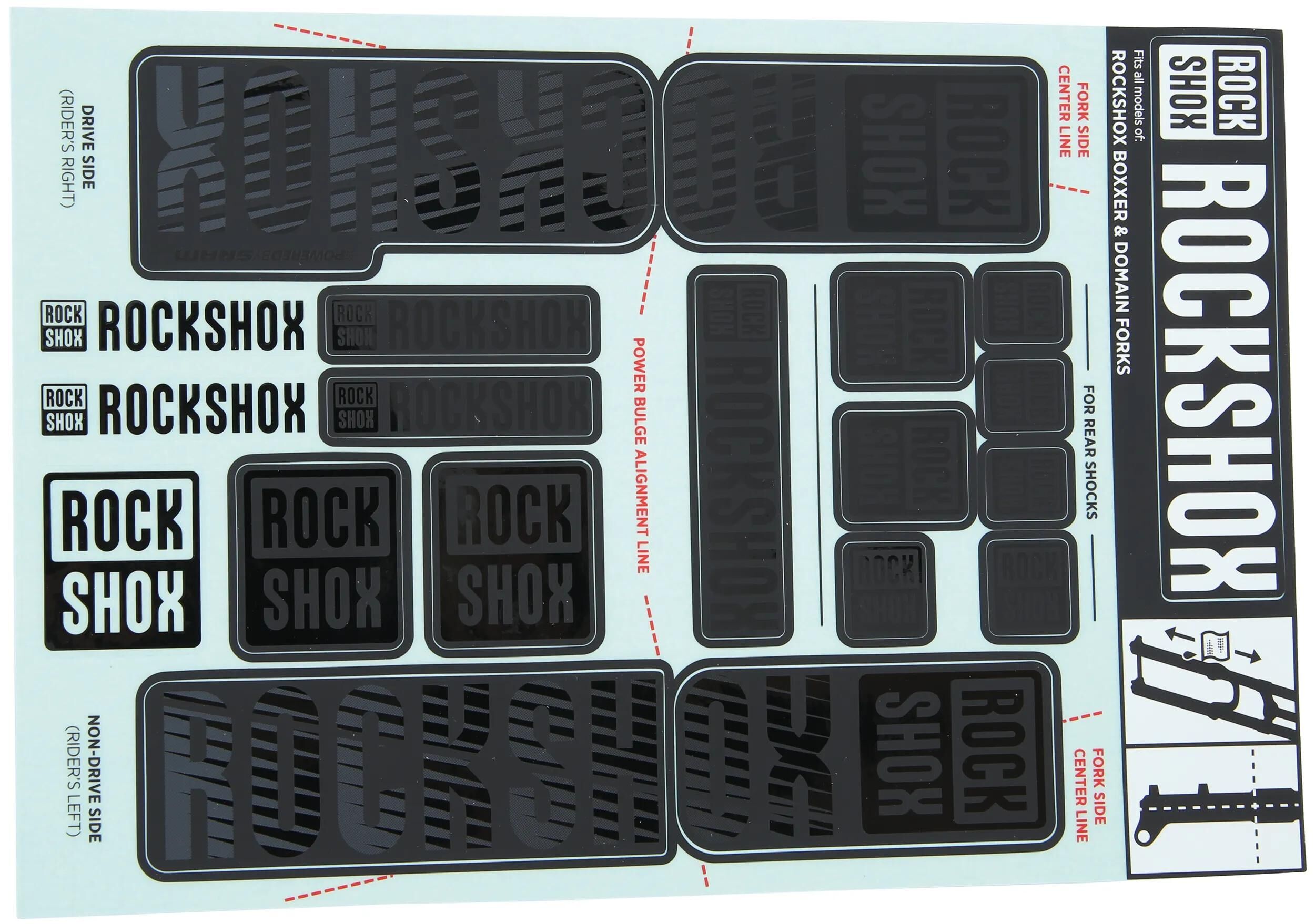 Rockshox decor set decal set stealth