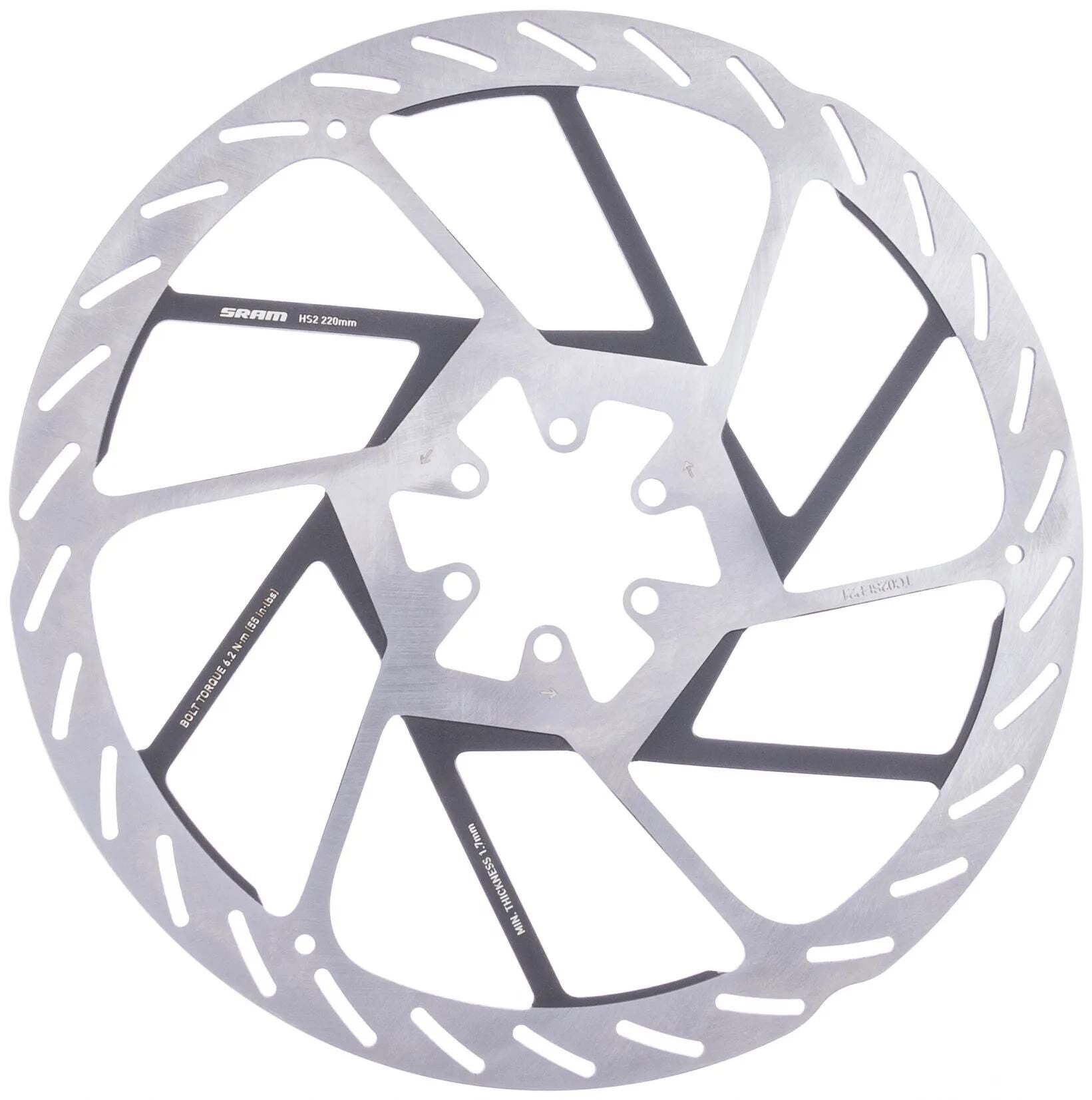 Sram remschijf hs2 brake rotors hs2 220 mm 6b rounded