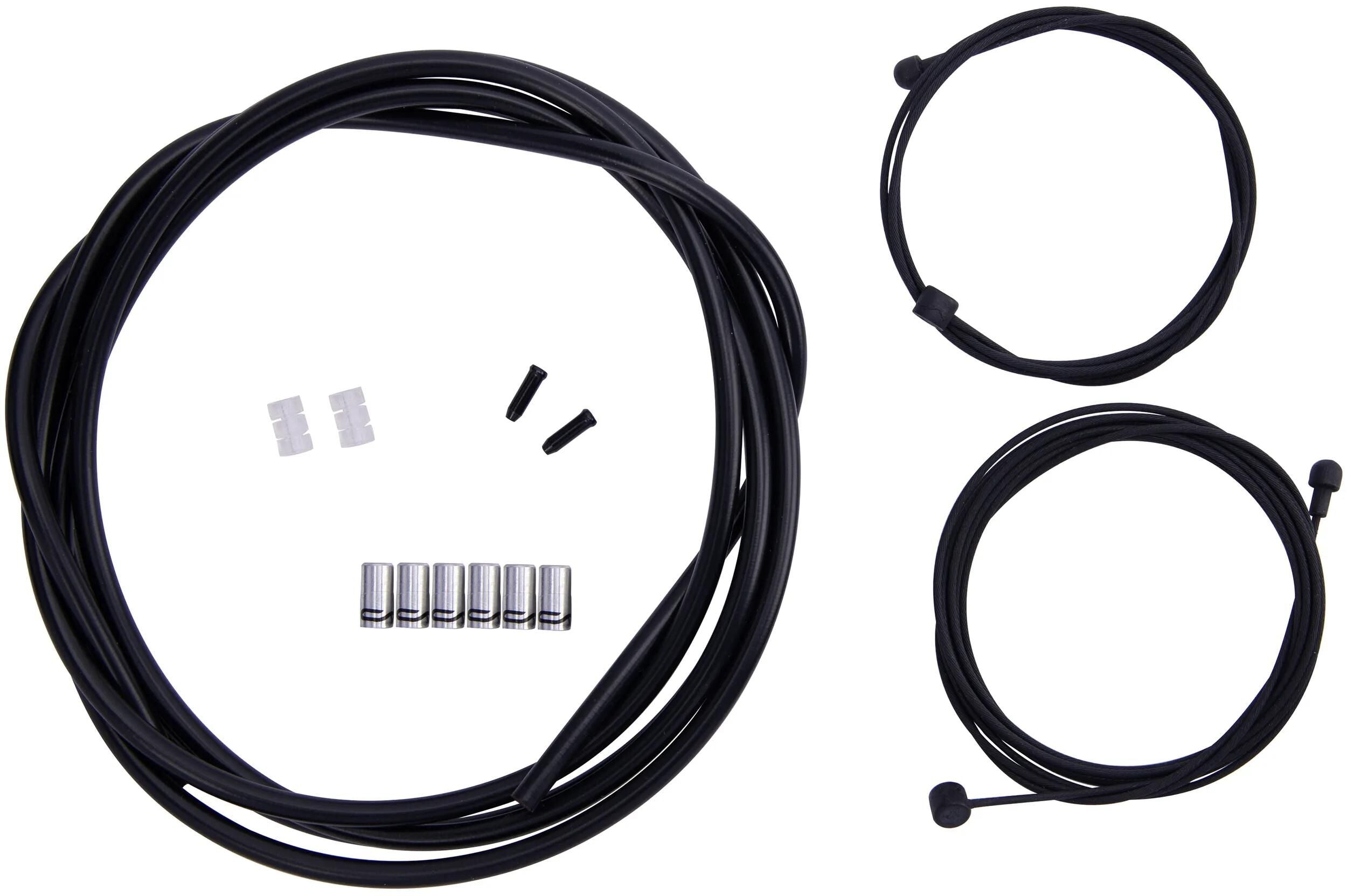 Contec bremszug-set stop++ ct brake cable set stop++ steel fr+rear compl black