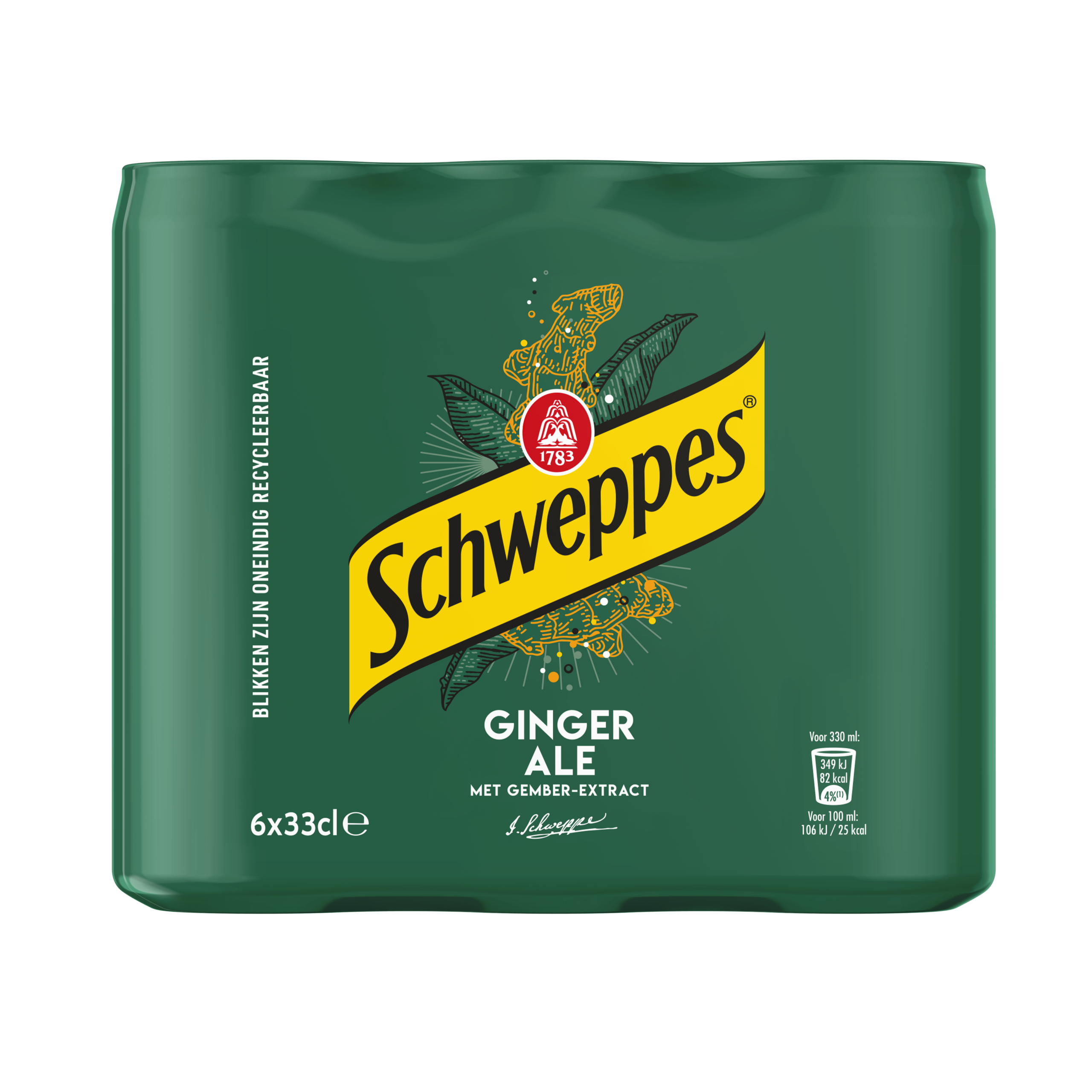 Schweppes ginger ale blik (24x 33 cl)