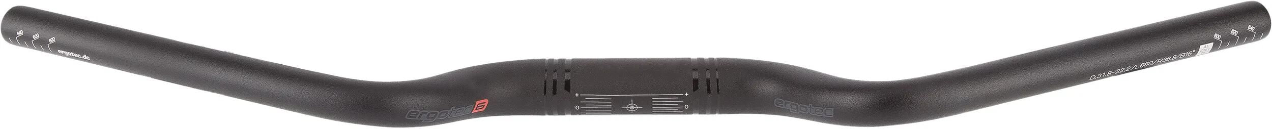 Ergotec stuur m-bar 31,8 700mm rise 39mm sl6 mat zwart