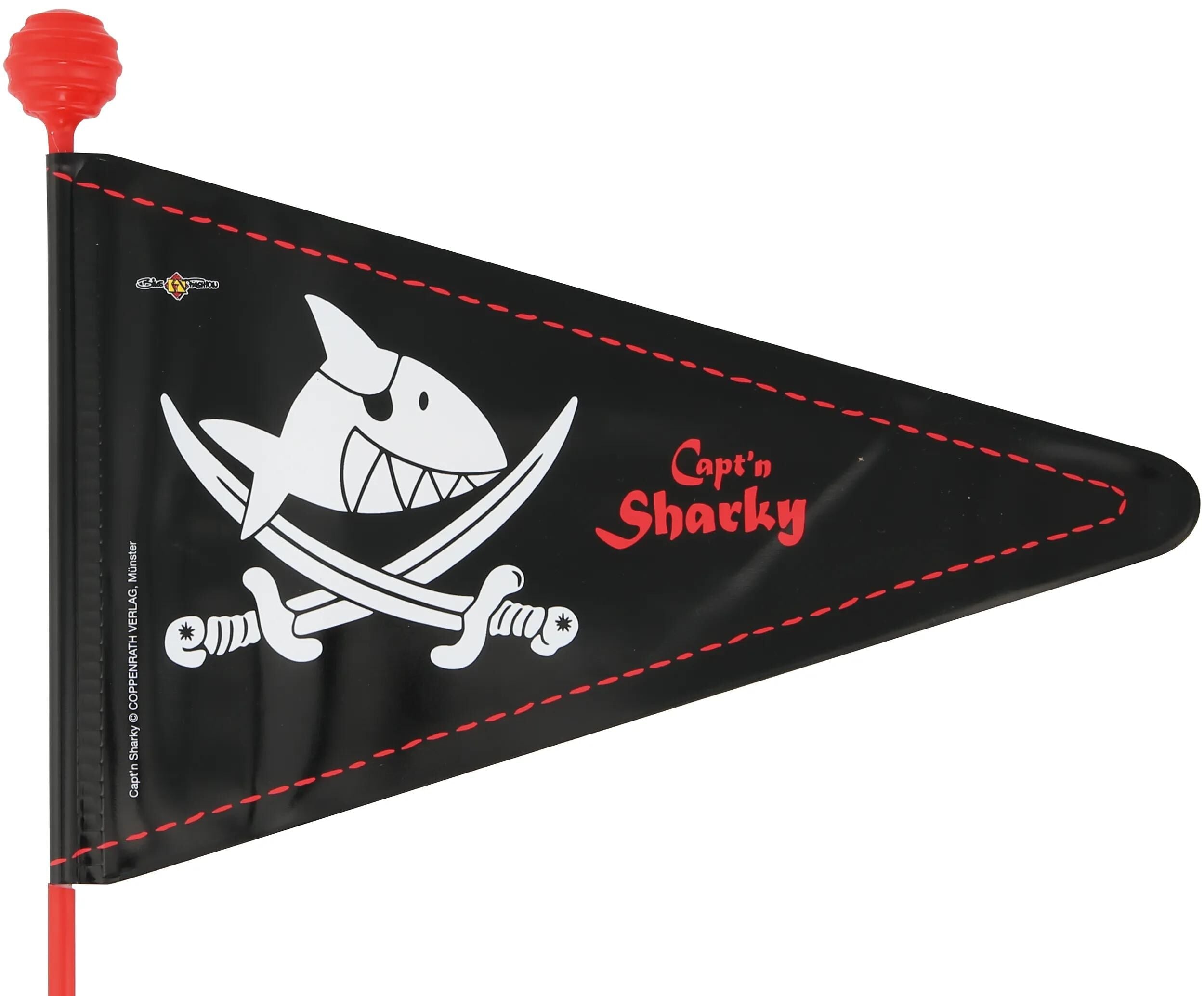 Bike fashion sicherheitswimpel safety flag 2-split caept´n sharky