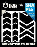 Reflective berlin reflexaufkleber shapes refl.sticker refl.berlin chevrons black