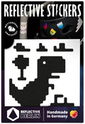 Reflective berlin reflexaufkleber decals ref.sticket ref.berlin decals t-rex black