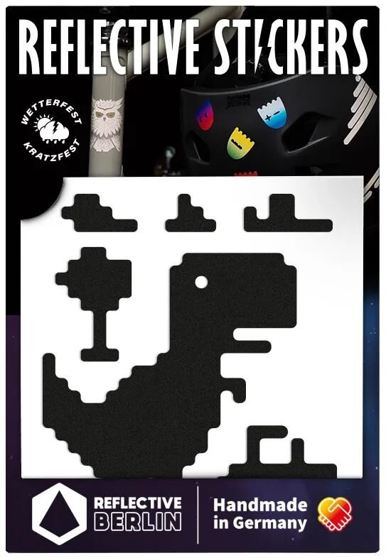 Reflective berlin reflexaufkleber decals ref.sticket ref.berlin decals t-rex black
