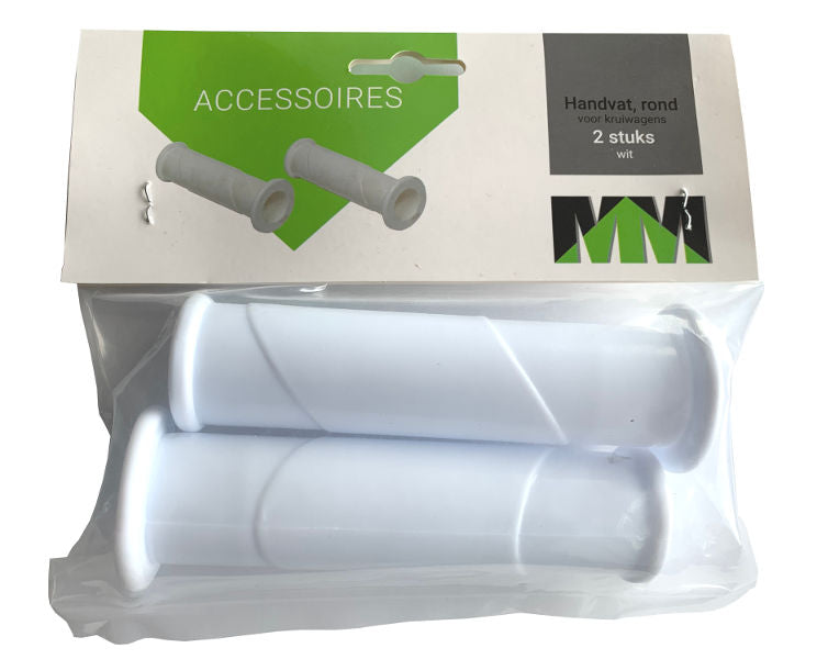 Mm handvat rond wit 2 stuks
