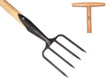 De wit grasmat herstelvork 4 tands essen steel 90cm dewit