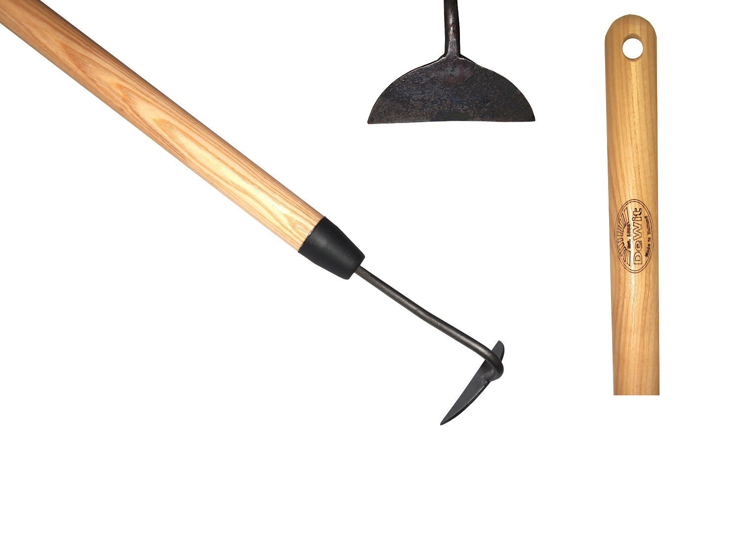 De wit handhak halve maan gesmeed 10cm essen steel 140cm dewit