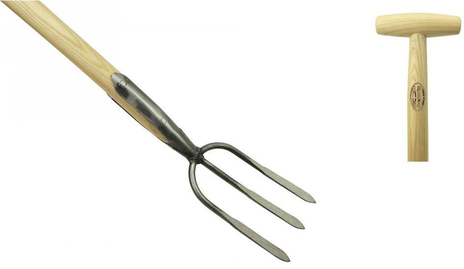 De wit tuinvork 3 tands essen steel 900mm dewit