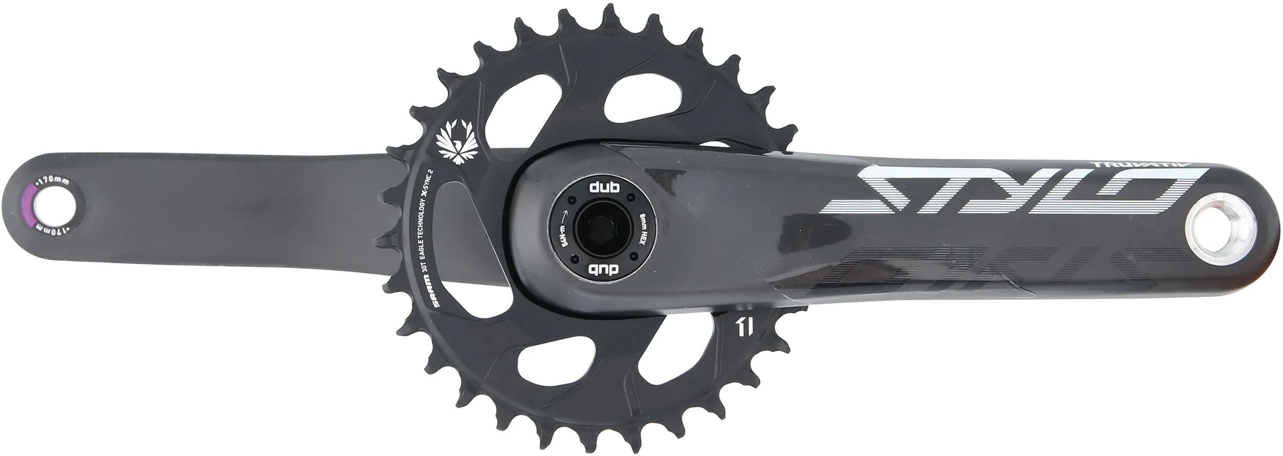 Truvativ kettenradgarnitur stylo carbon eagle crank set stylo car.eagle 30t.dub fatbike