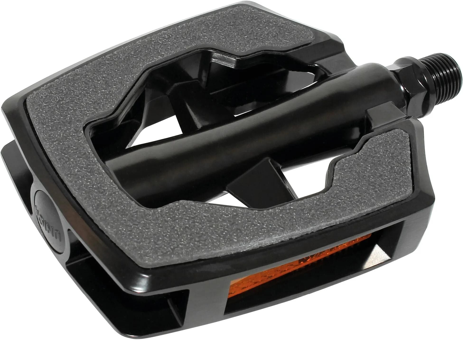 Marwi Pedalset SP-890, sandblockgraues Aluminium, glänzend schwarz