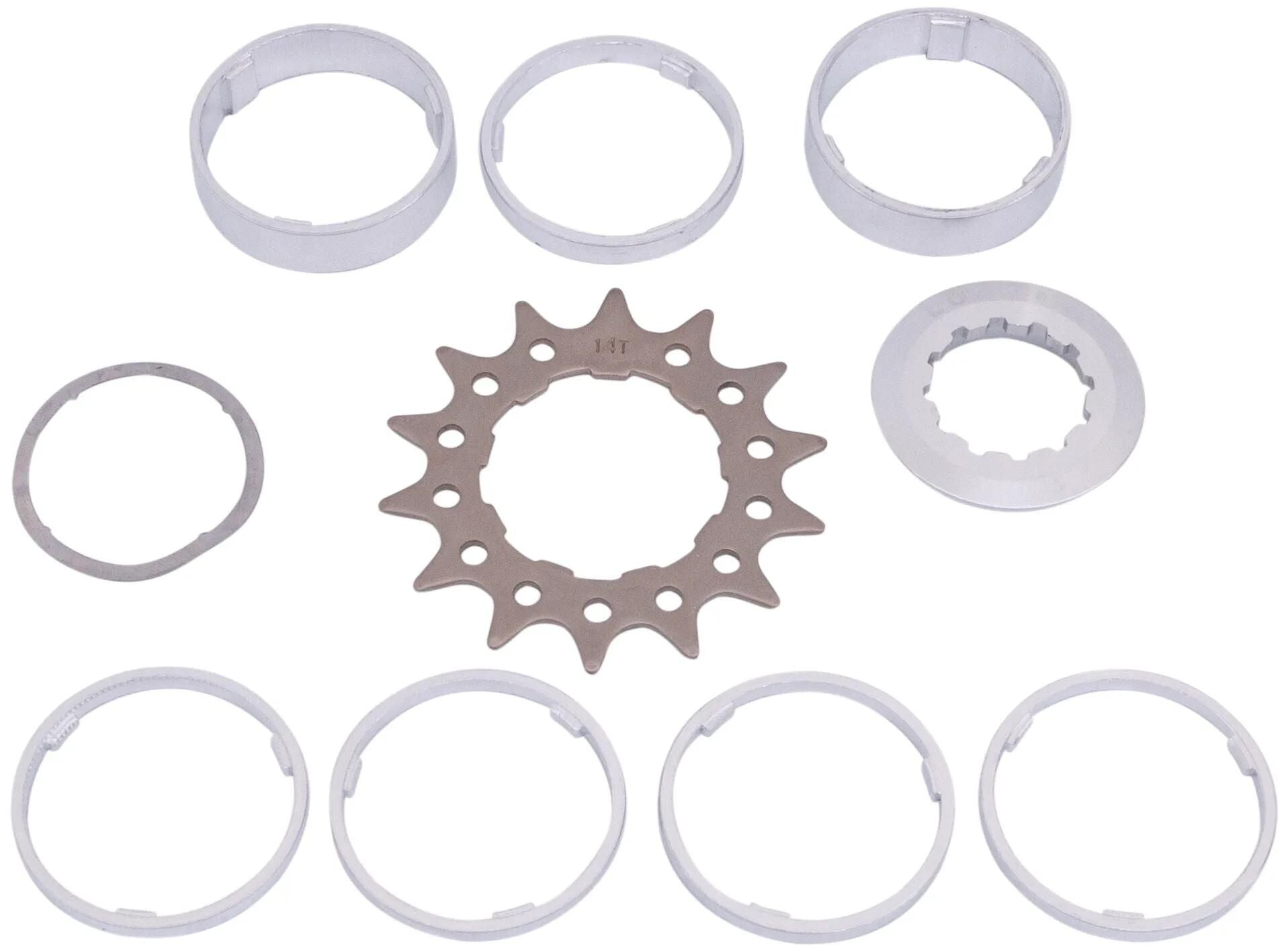 Point steck-zahnkranz sprocket w.spacer set 14t