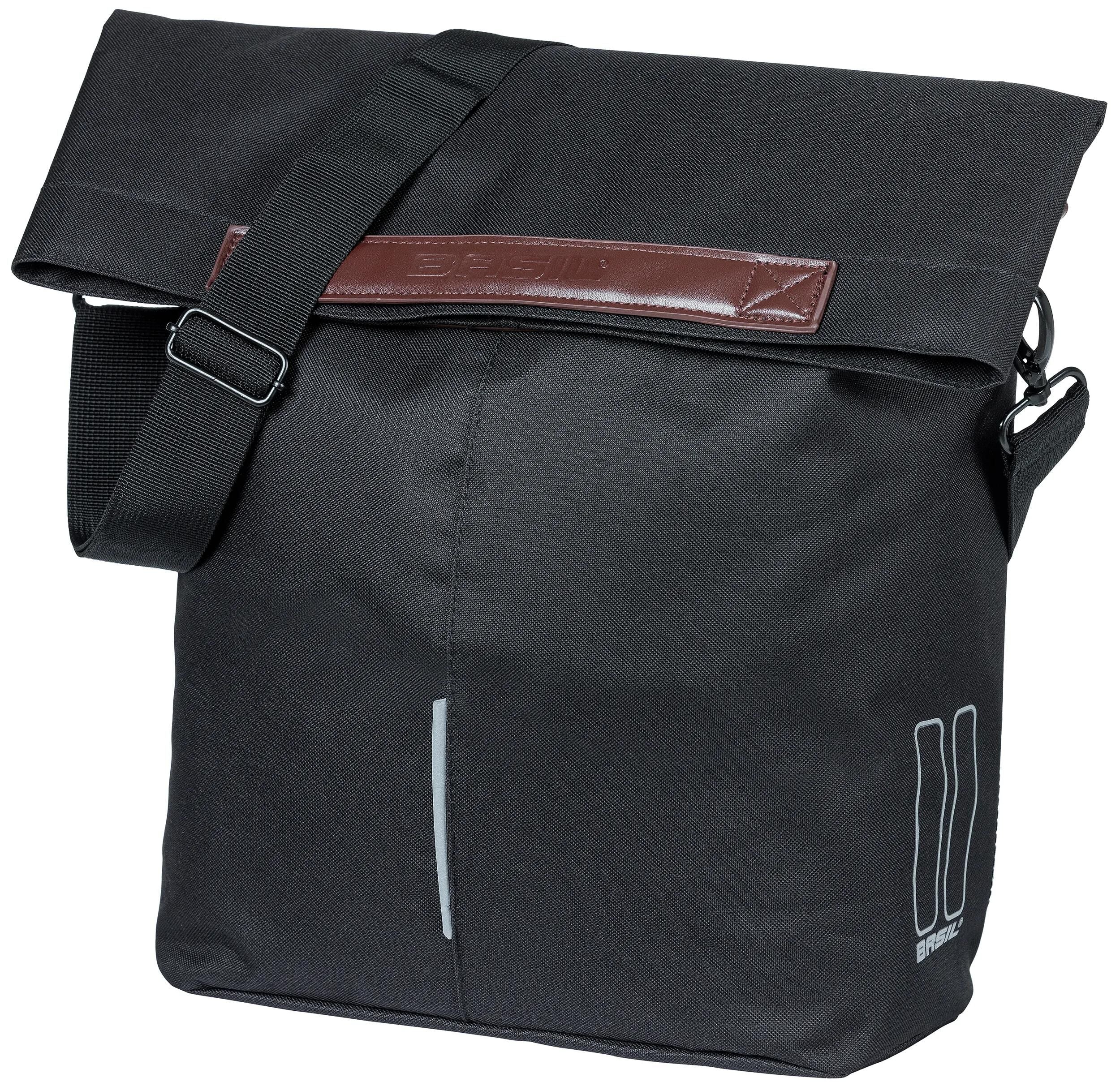Basil tas city shopper zwart | mik hooks | 16l