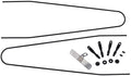 Contec spatbordstangen bevestigingsset splash protect ct strut set f. splash prot.48 54mm 26 28 black