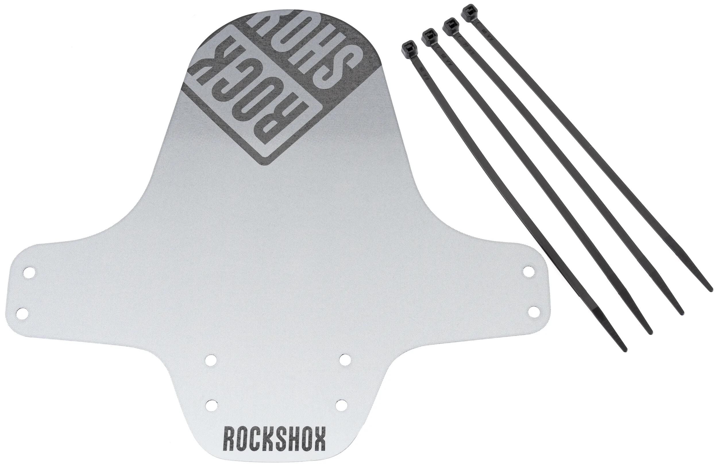 Rockshox steekspatbord fender clip-on fender rs bl. sil.white gr. bl.logo