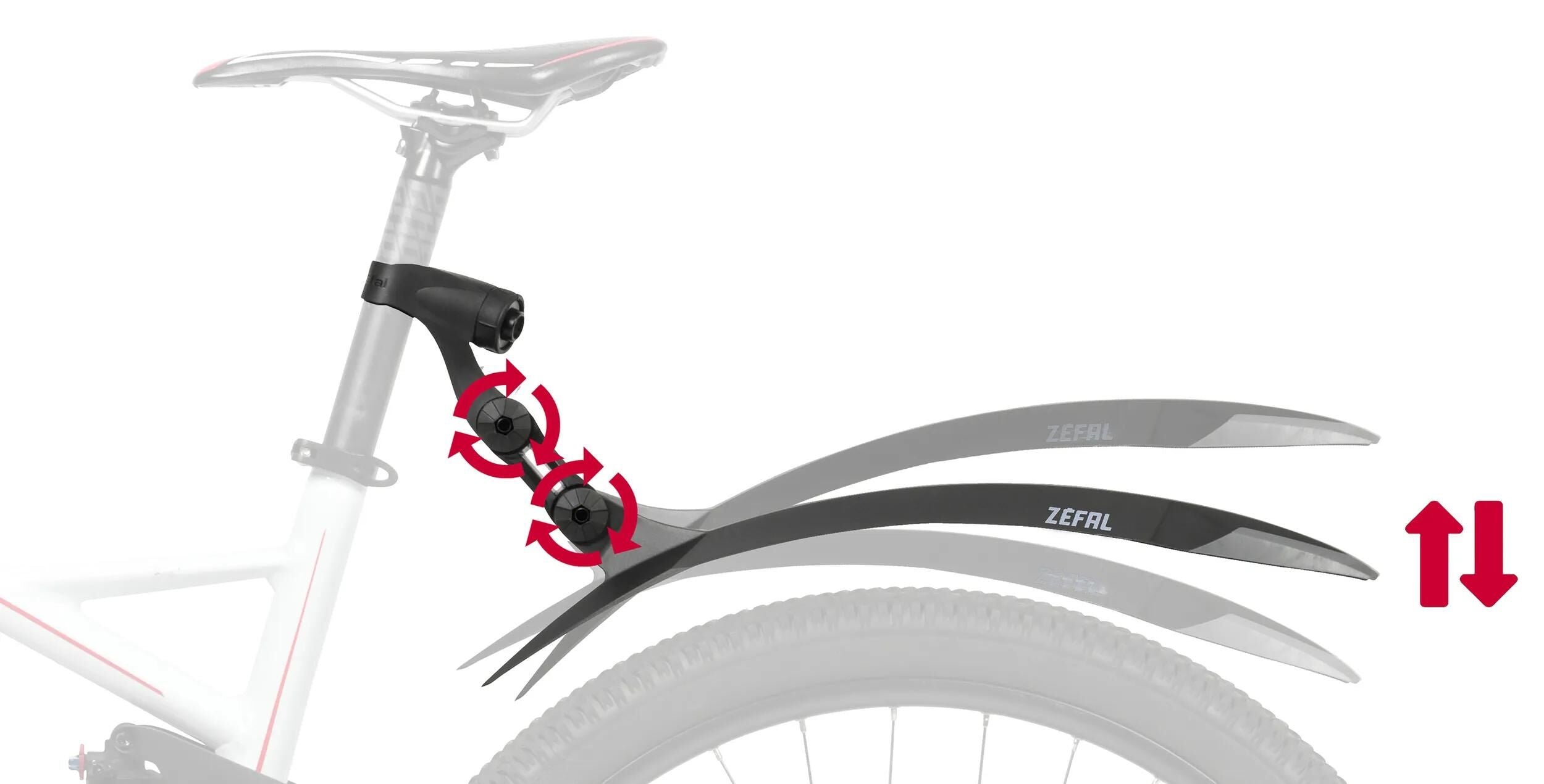 Zéfal steckschutzblech deflector rm90+ clip-on fender deflector rm90+