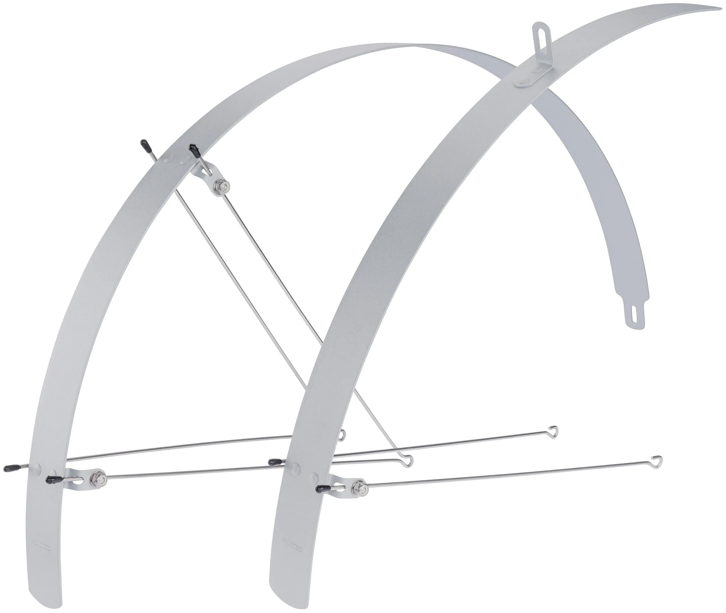 Contec spatbordset flat fender ct fender set flat fender 28 42mm alu silver