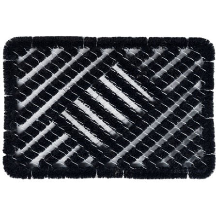 Borstelmat deurmat kokos zwart 40x60cm