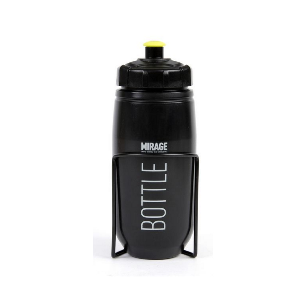 Mirage Wasserflasche 600 ml mit Halter, Schwarz