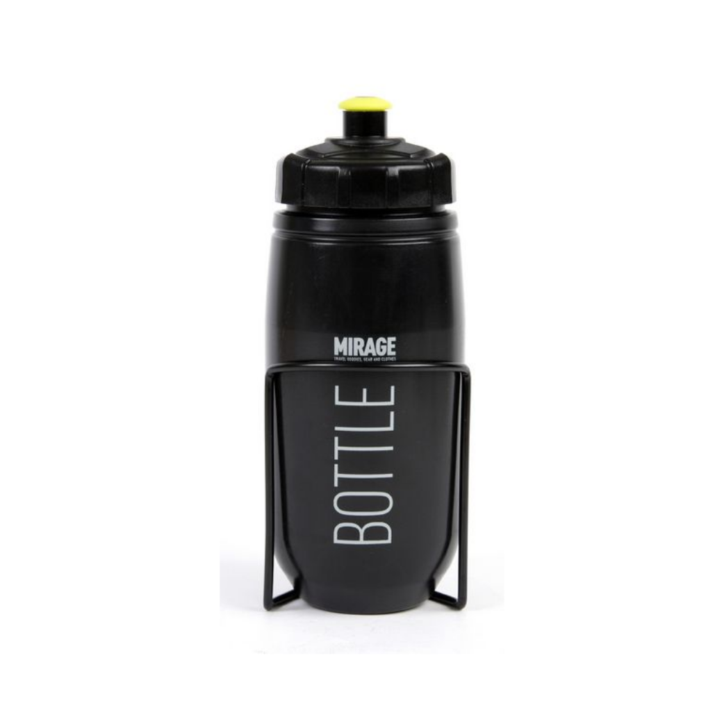 Mirage Wasserflasche 600 ml mit Halter, Schwarz