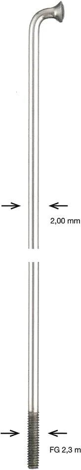 Alpina speiche spoke zinc 2x164 mm