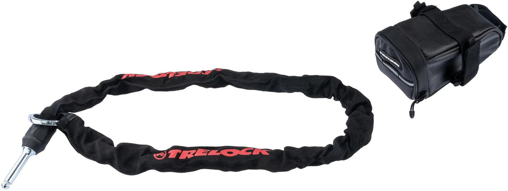 Trelock einsteckkette zr 355 plug-in chain zr355 150cm + saddle bag