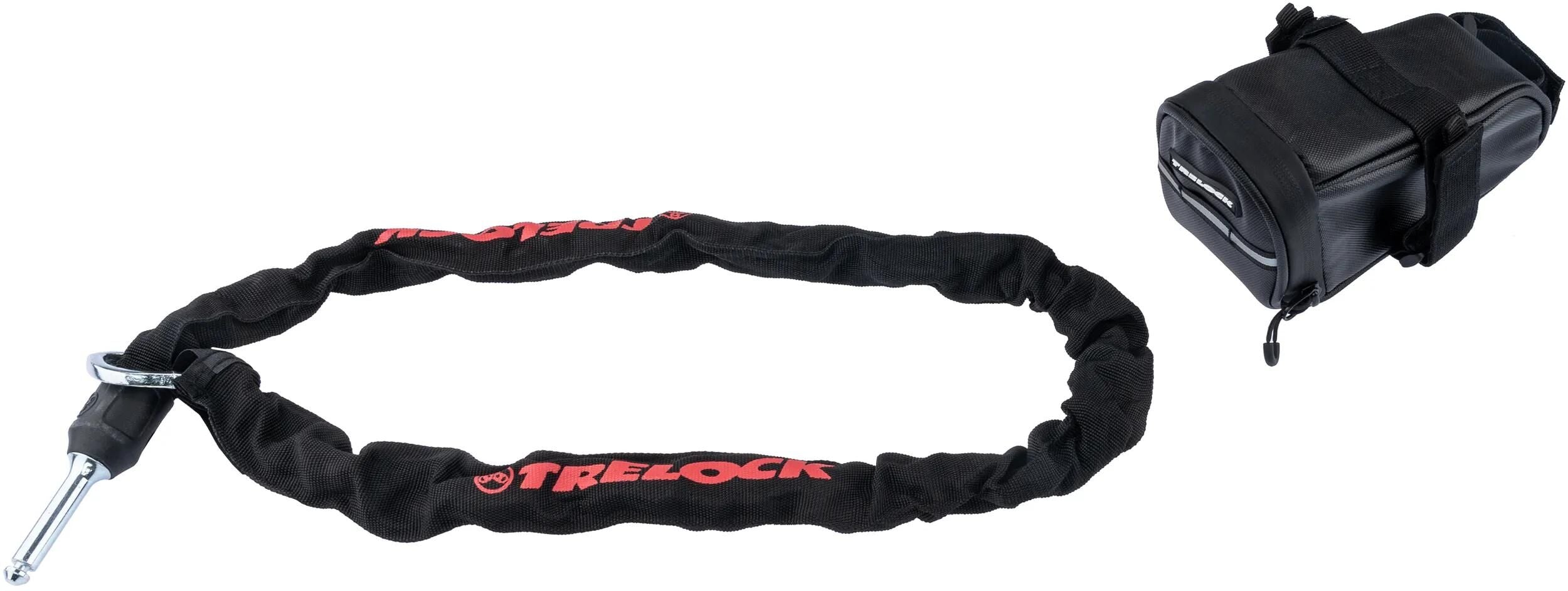 Trelock einsteckkette zr 355 plug-in chain zr355 150cm + saddle bag