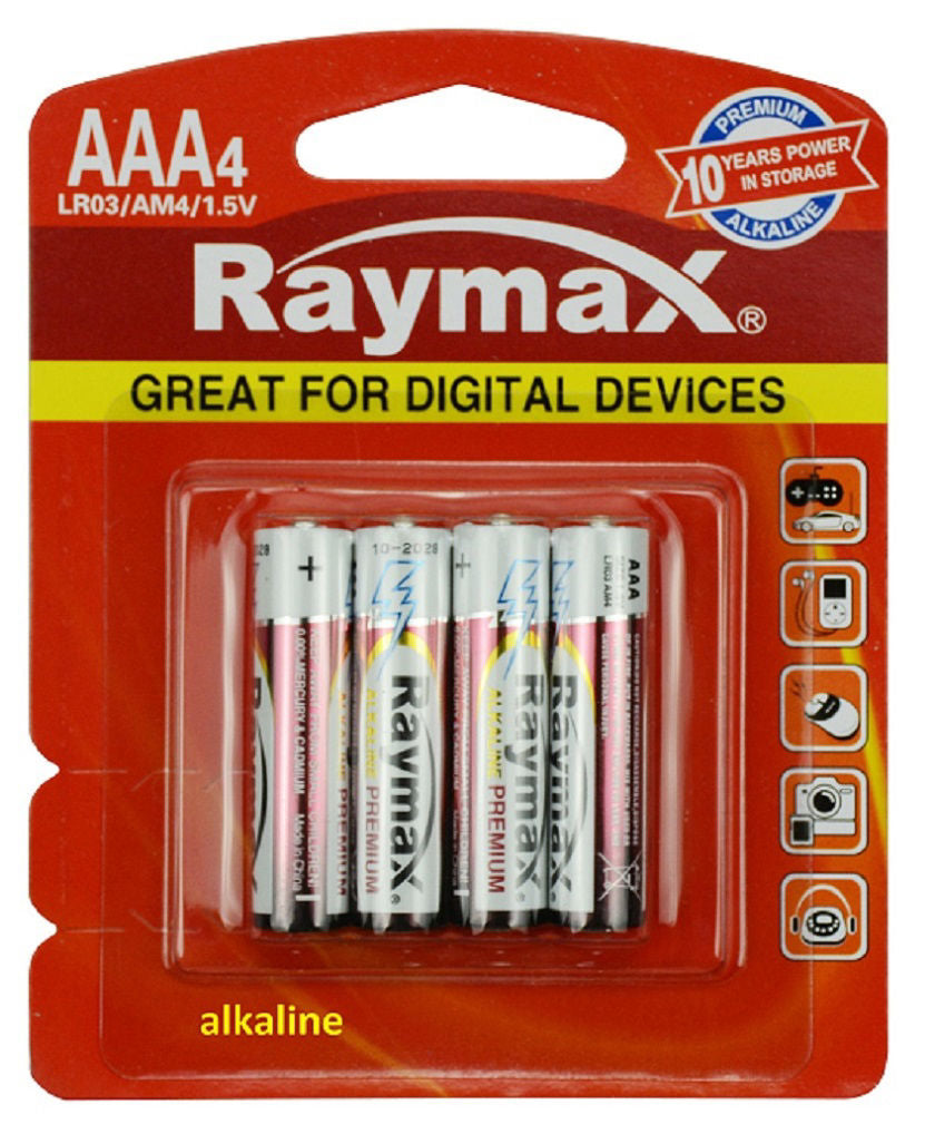 Raymax batterij penlite mini alkaline lr03 aaa15v x4st