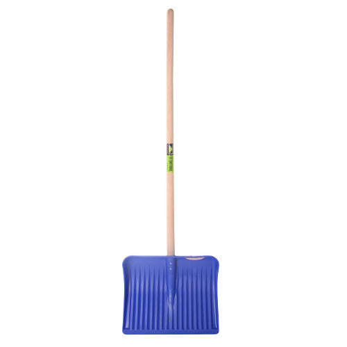Mm eurotool sneeuw voerschep mm groot kunststof blauw steel 130cm