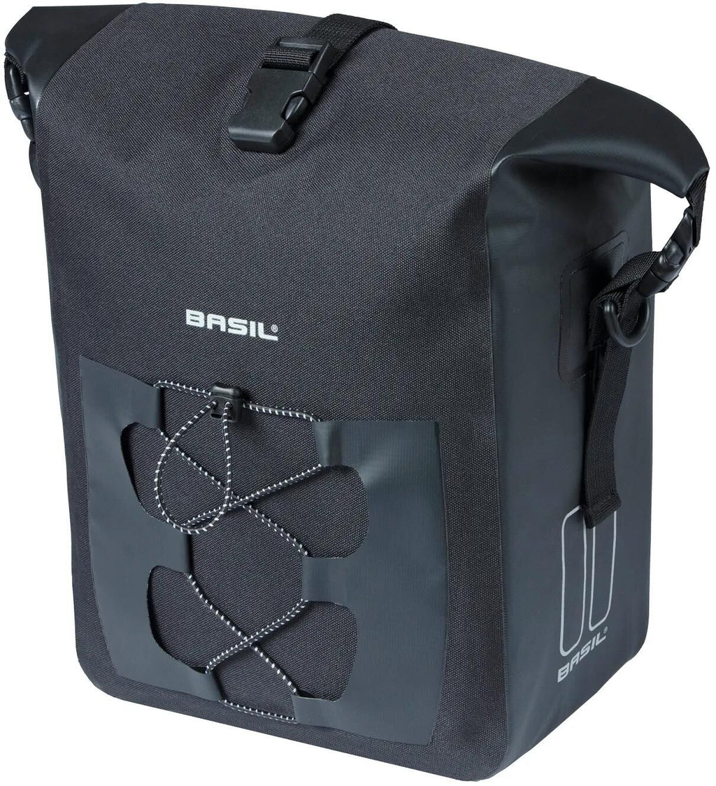 Basil tas navigator m enkel | mik studs | zwart 14l