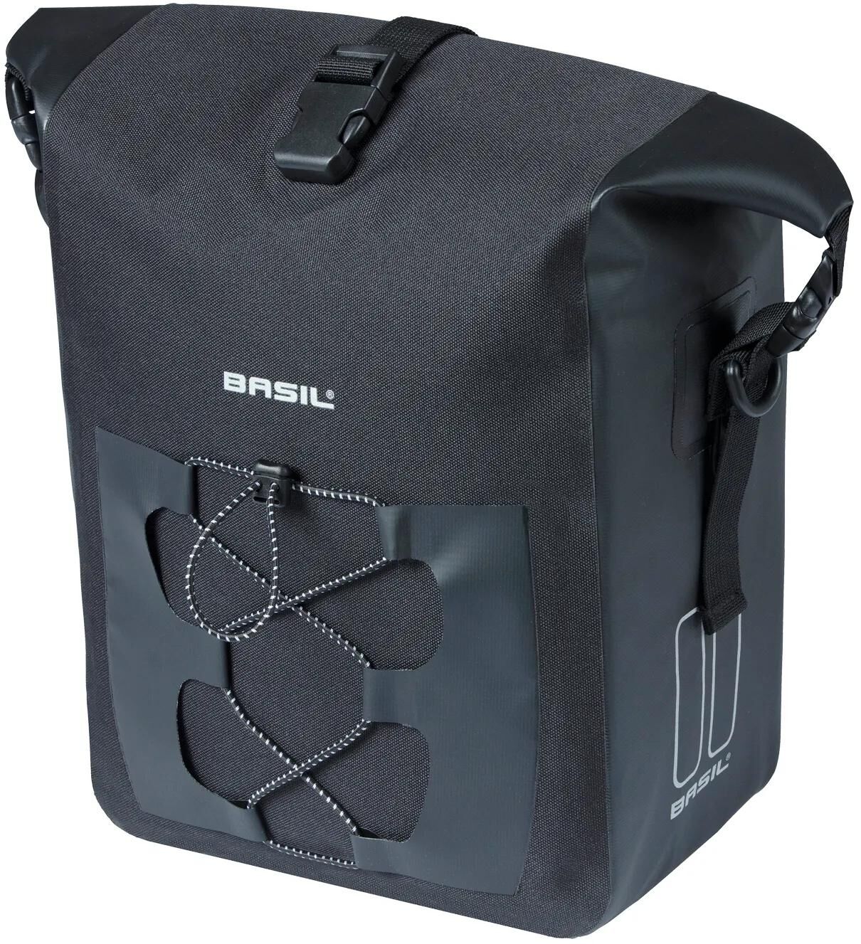 Basil Navigator M Einzeltasche | MIK Nieten | Schwarz 14 l
