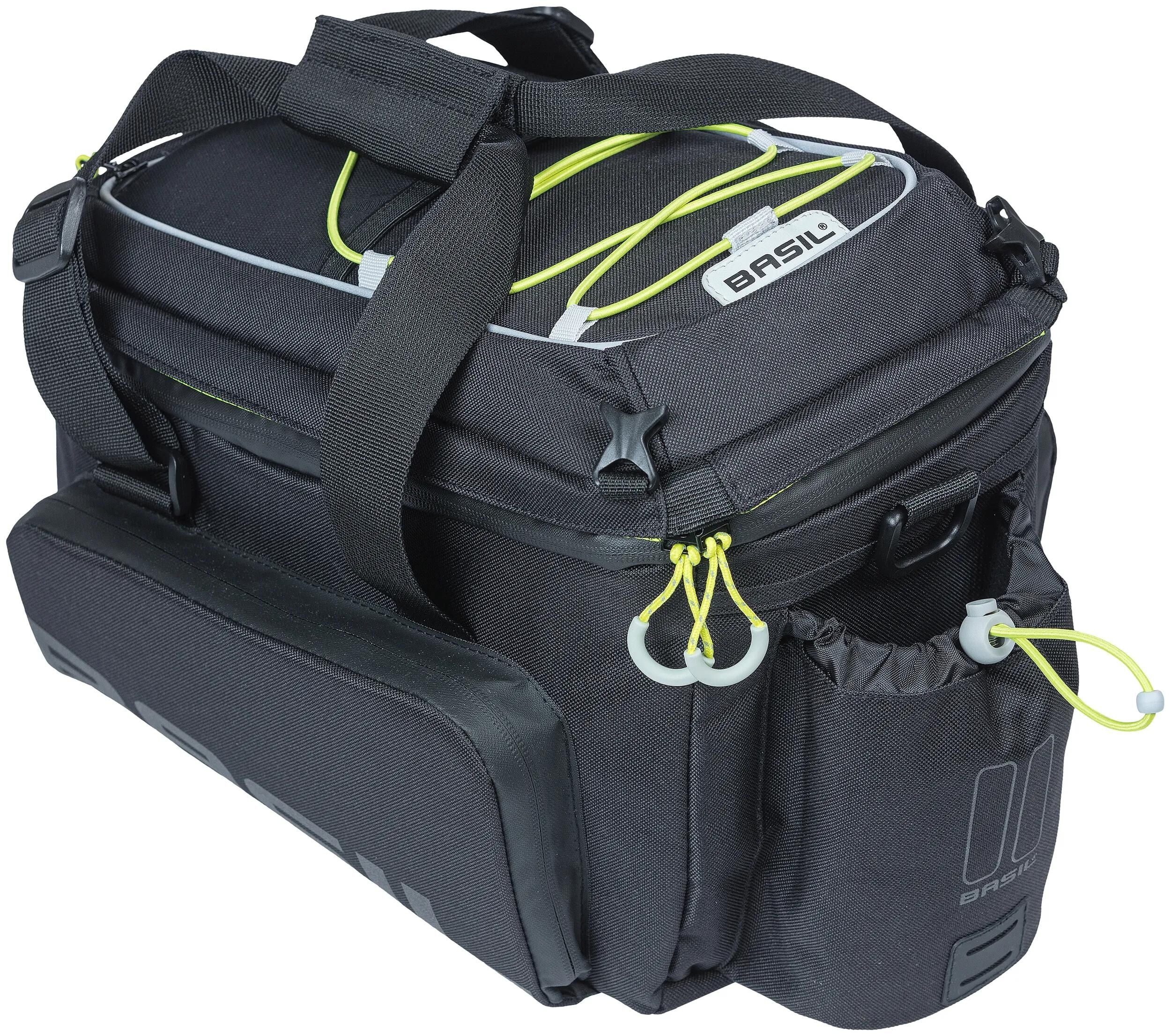 Basil gepäckträgertasche miles xl pro trunkbag miles xl pro mik 2.0 black lime