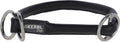 Rundlederen halsband roma met stopper 55 cm 8 mm zwart