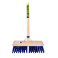 Mm eurotool stalbezem pvc blauw 36cm fsc steel 150cm stokhouder