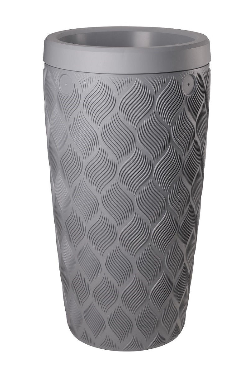 Regenton flow platinumgrijs 240l inclplantenbak