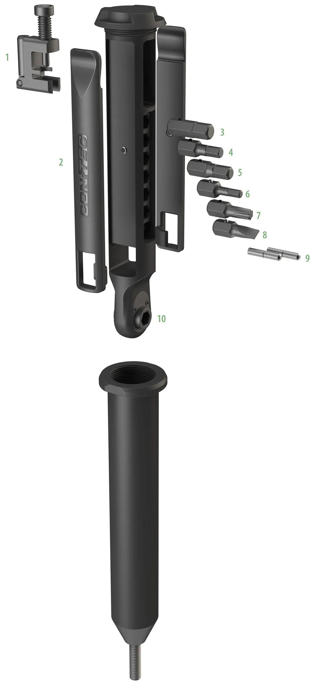 Contec multifunktionswerkzeug treasure fork ct multitool treasure fork 10 functions