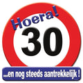 Paperdreams huldeschild verkeersbord - 30 jaar