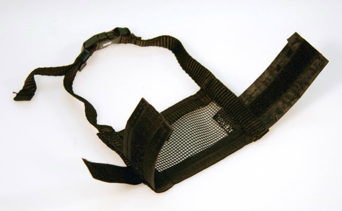 Nylon muilkorf hond mt l zwart