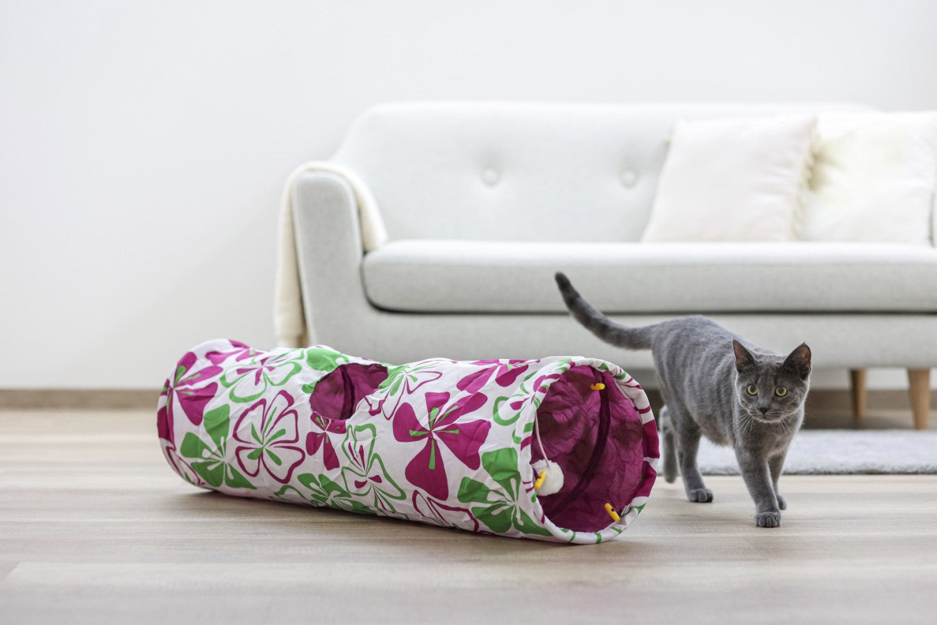 Ritseltunnel van nylon flower %c3%b8 25 x 90 cm