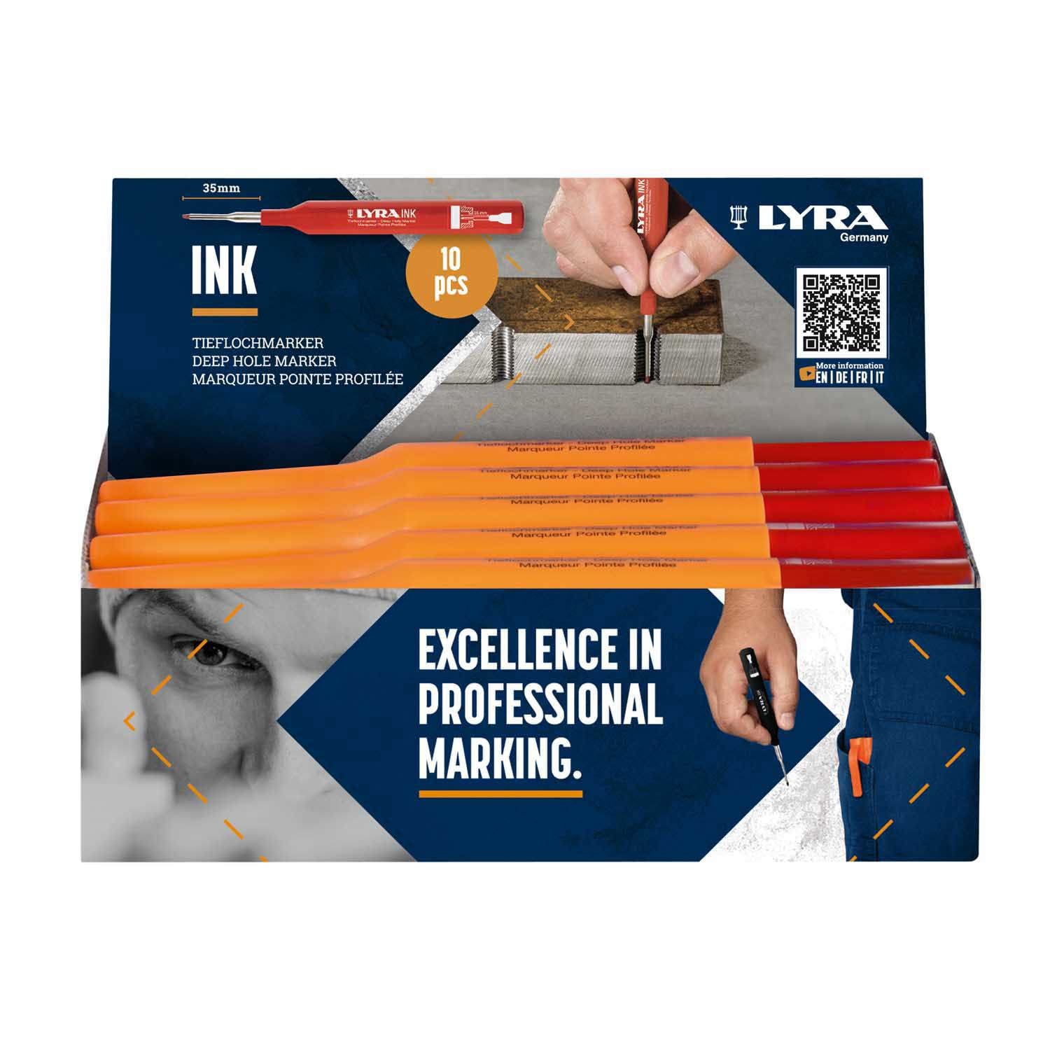 Lyra producten diepmarker merkstift rood
