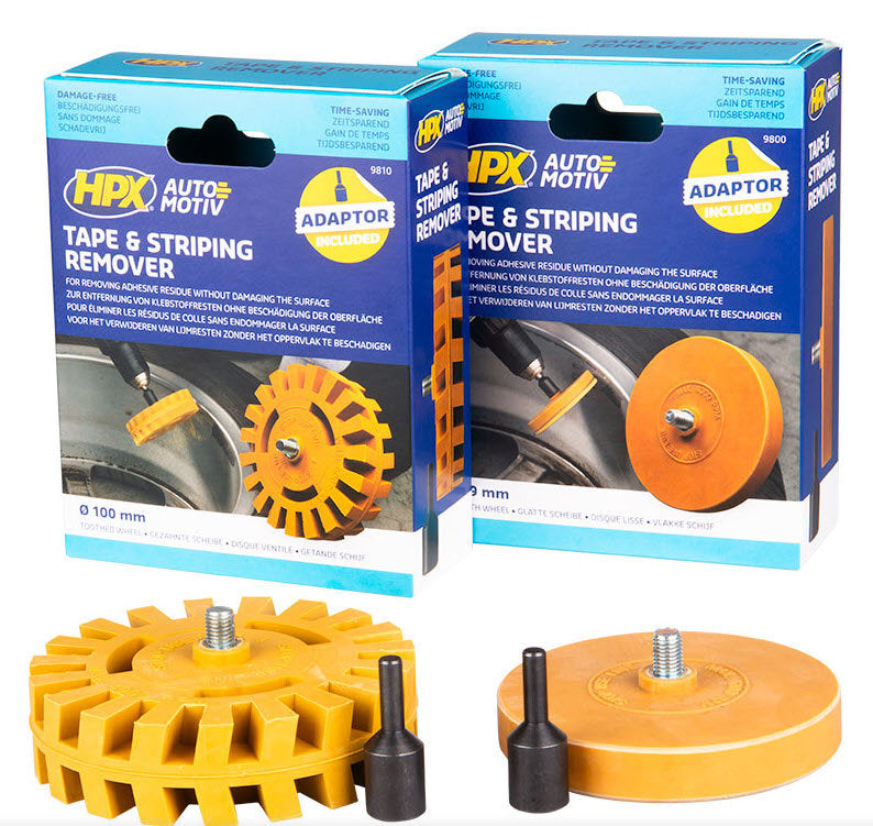 Hpx producten tape striping remover kunststof getandeschijf plus as