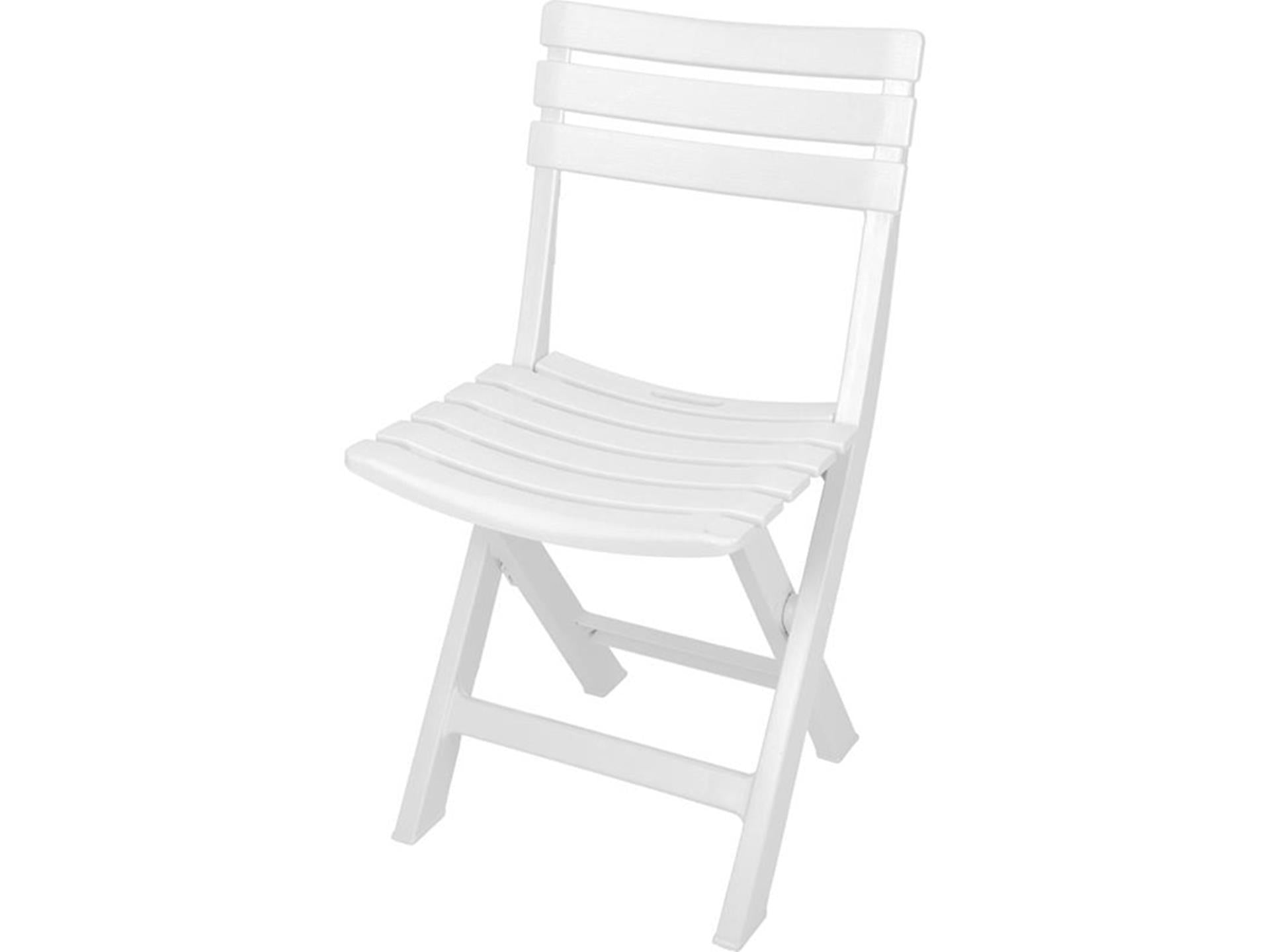 Pro Garden Opvouwbare Kunststof Stoel Wit