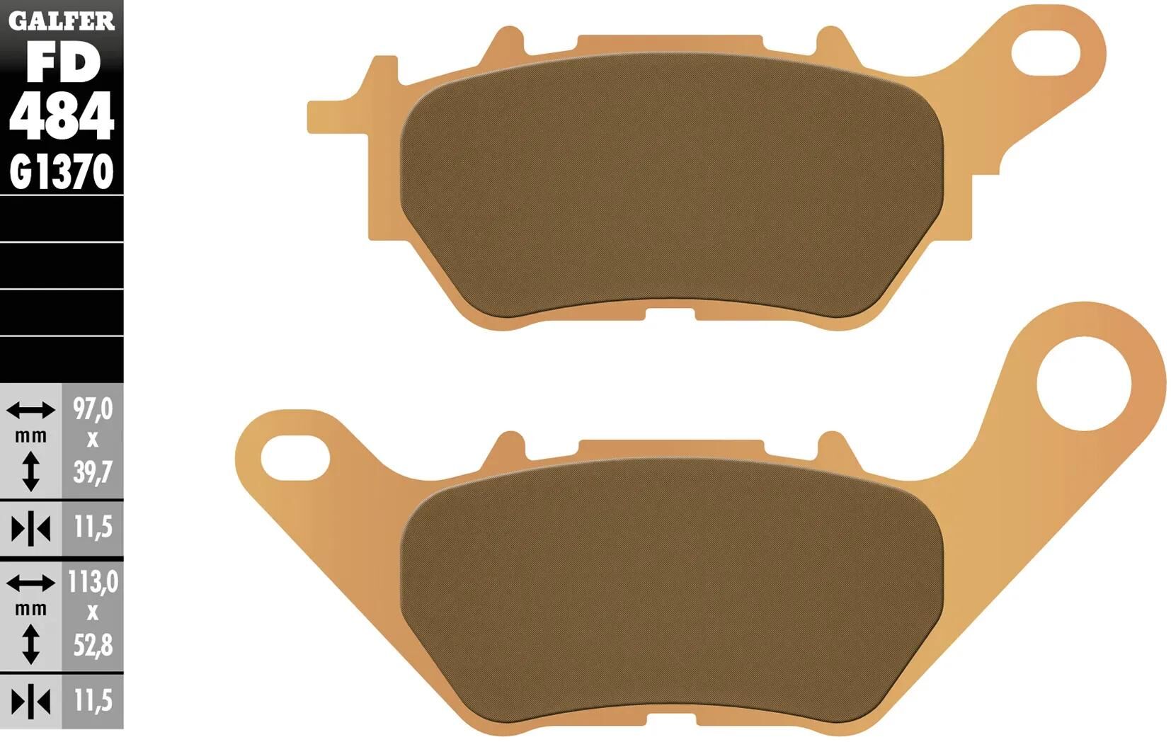 Galfer bremsbelag fd484 brake pad fd484 g1370 sint.metal street