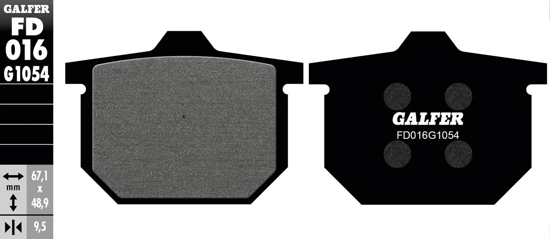 Galfer bremsbelag fd016 brake pad fd016 g1054 organic