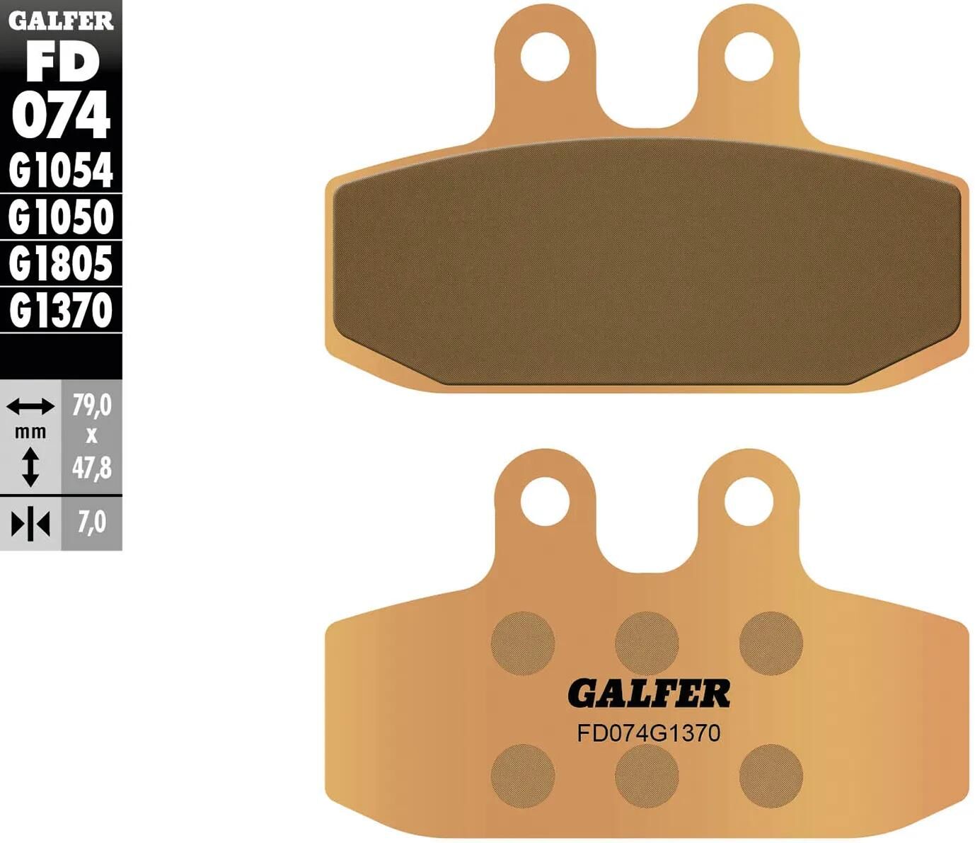 Galfer bremsbelag fd074 brake pad fd074 g1370 sintered metal