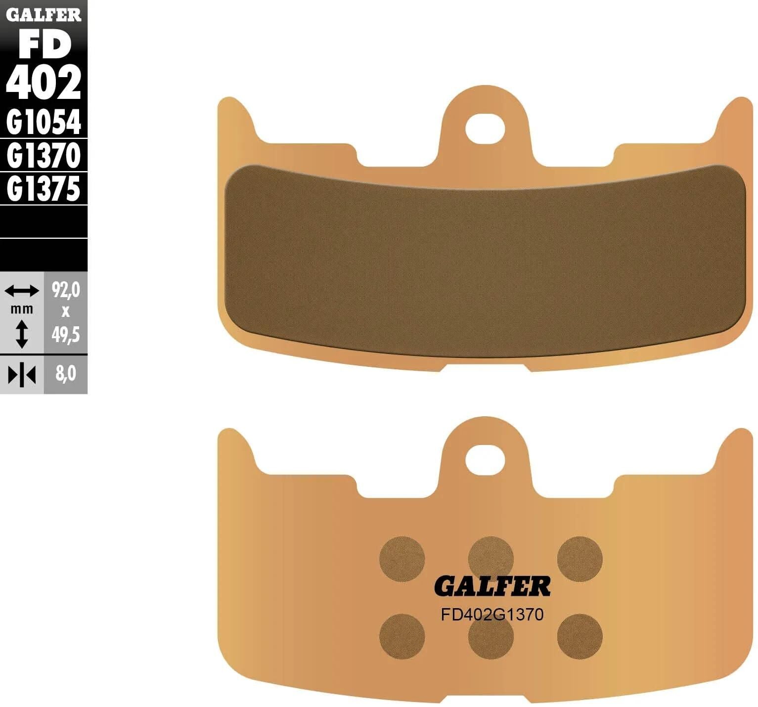 Galfer bremsbelag fd402 brake pad fd402 g1370 sint.metal street