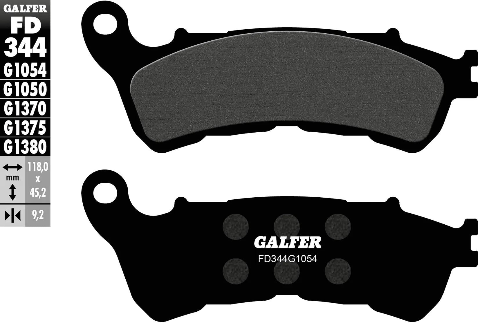Galfer bremsbelag fd344 brake pad fd344 g1054 organic standard