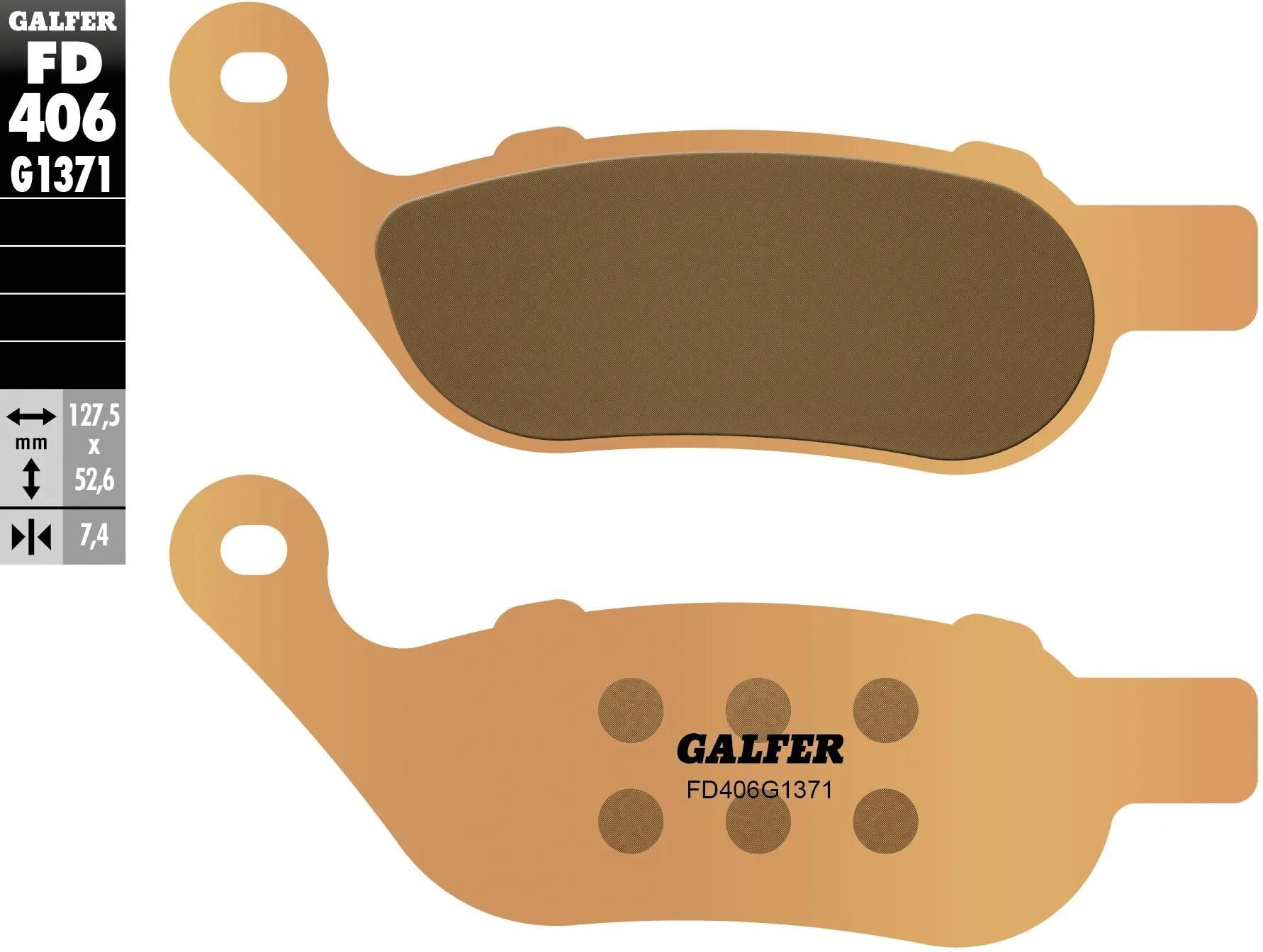 Galfer bremsbelag fd406 brake pad fd406 g1371 sint.metal street