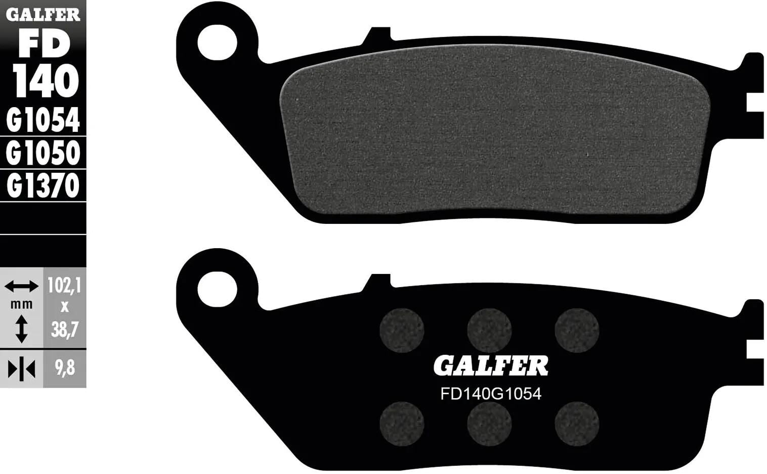 Galfer bremsbelag fd140 brake pad fd140 g1054 organic